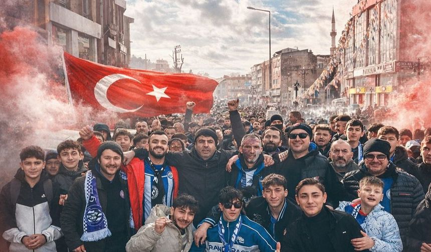 Önce bayrak yürüyüşü... Sonra maça davet...