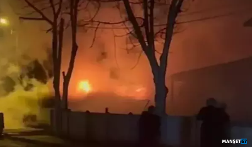 Müştemilatta çıkan yangın endişe yarattı...