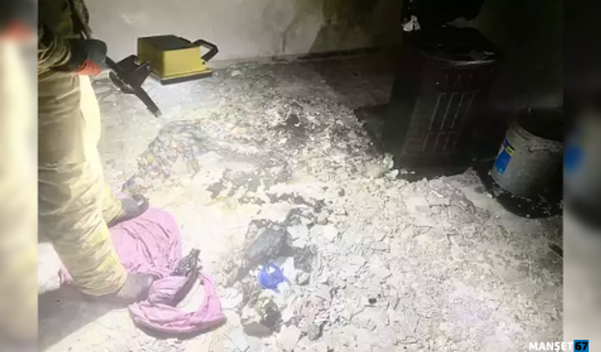 Sobadan çıkan kıvılcımlar, yangına neden oldu...
