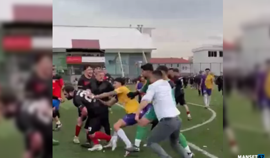 Amatör maçta kavga... 1 yaralı...