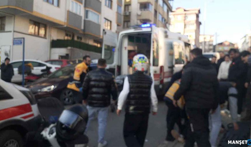 Motosiklet yayaya çarptı… Yaralılar var…