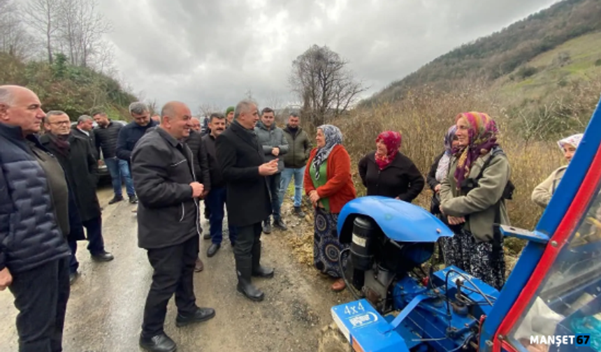 Milletvekili Saffet Bozkurt heyelan bölgesini inceledi...