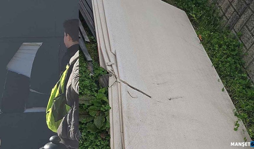 Okula zarar verdiler... Kameraya yakalandılar...