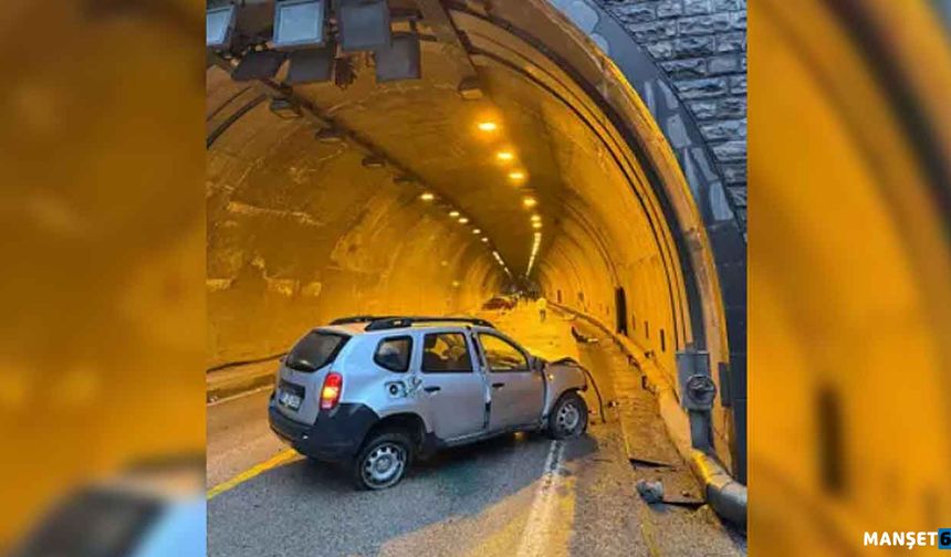 Tünel girişinde iki otomobil çarpıştı: 7 yaralı