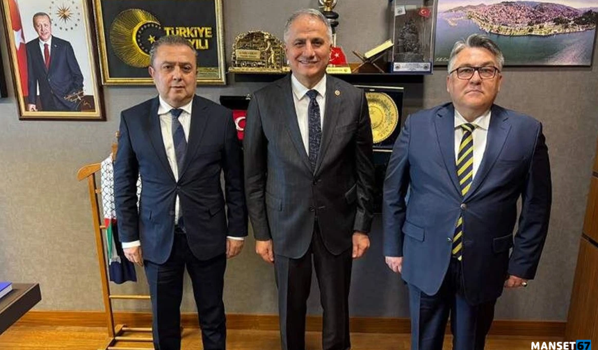 Saffet Bozkurt, Rektör İsmail Hakkı Özölçer’i kabul etti...