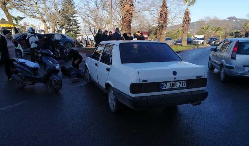 Bozhane kavşağında kaza... 1 yaralı...