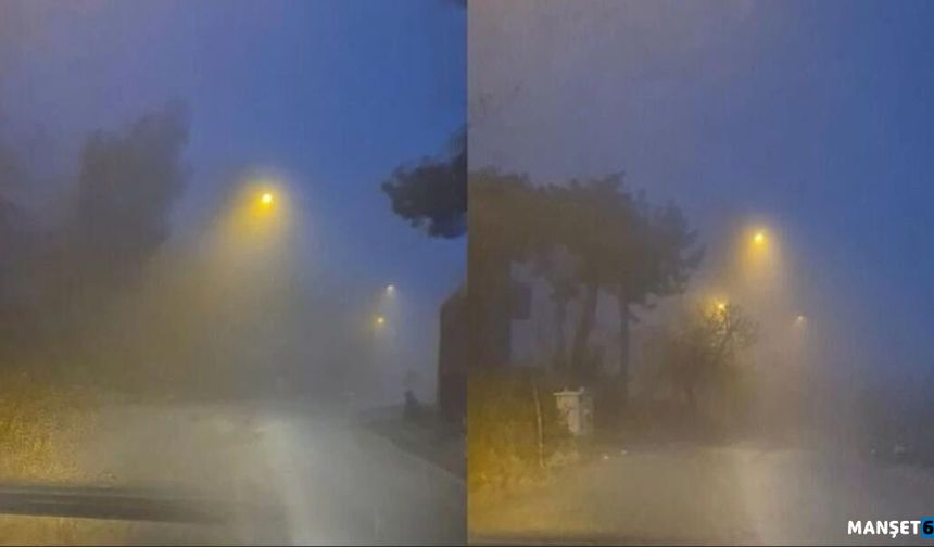 Gün boyu yağışlı olan hava kendini sise bıraktı...