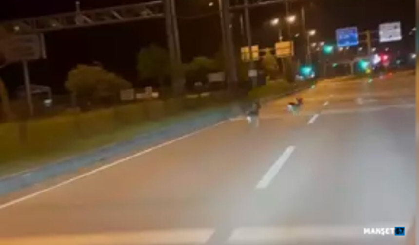 Hastane kavşağındaki karacalar kameraya yansıdı...