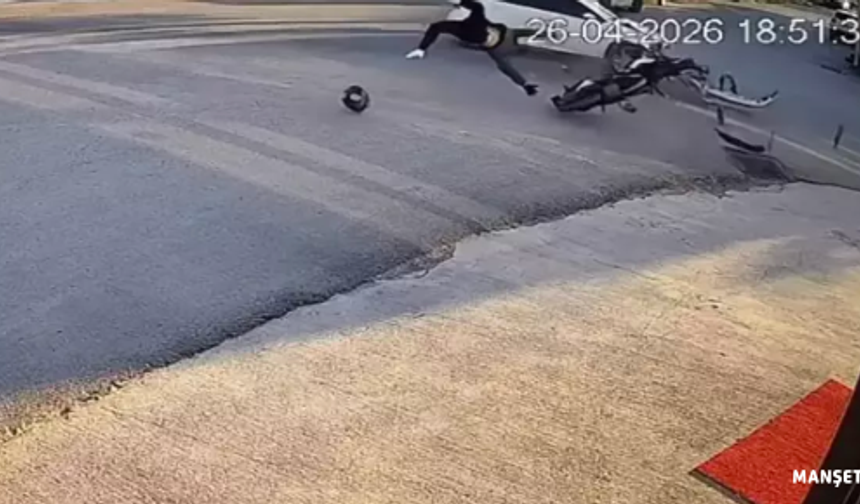 Sanayi sitesinde kaza... Motosiklet sürücüsü...