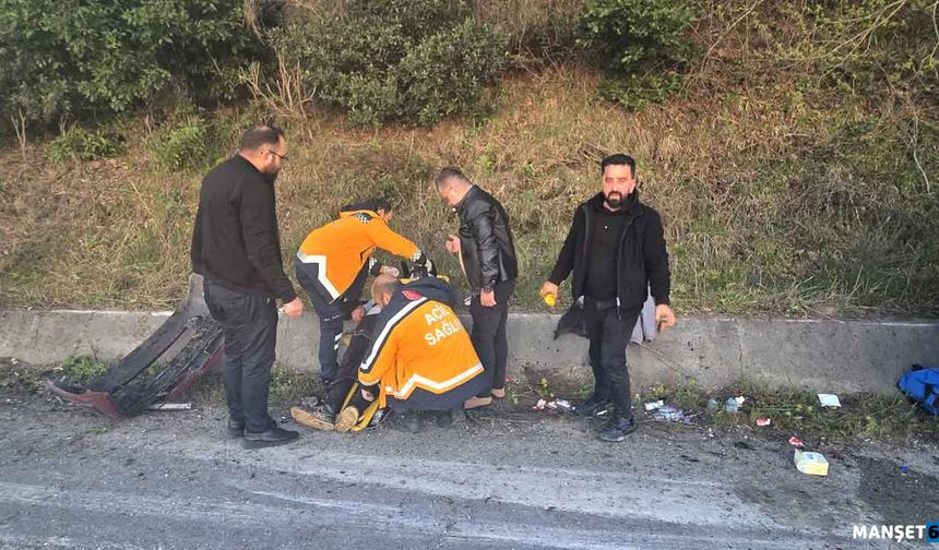 Ormancılar araç ile takla attı. Yaralılar var…