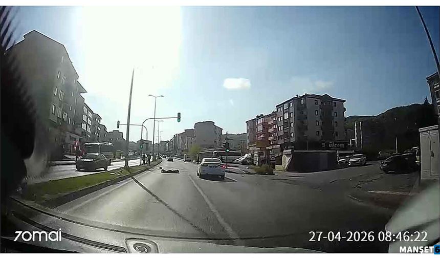 Feci kaza… Sürüklenerek karşı şeride fırladı…