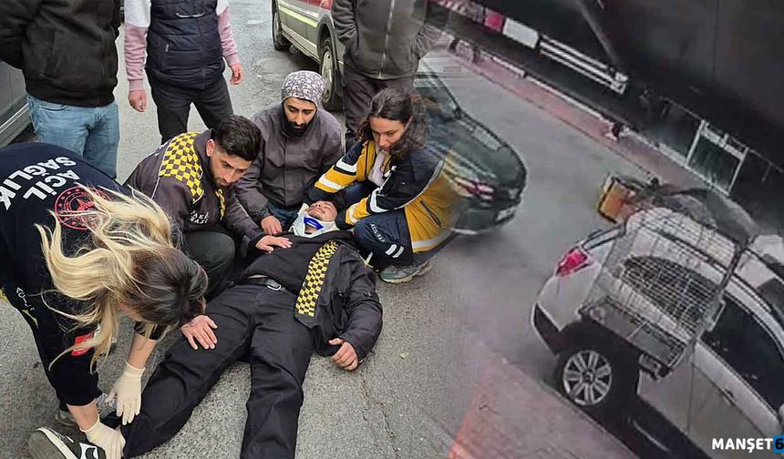 Motosiklet kazası kameralara yansıdı...