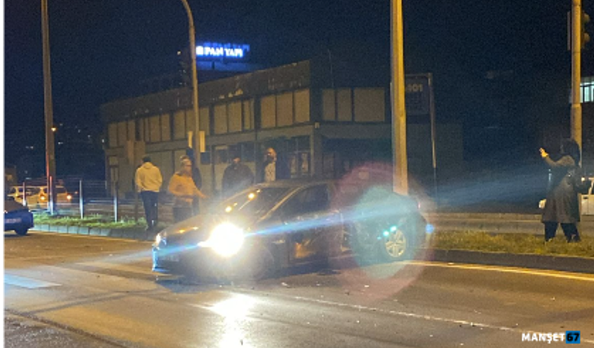 Kamyon ile çarpıştı... Refüjde durabildi...