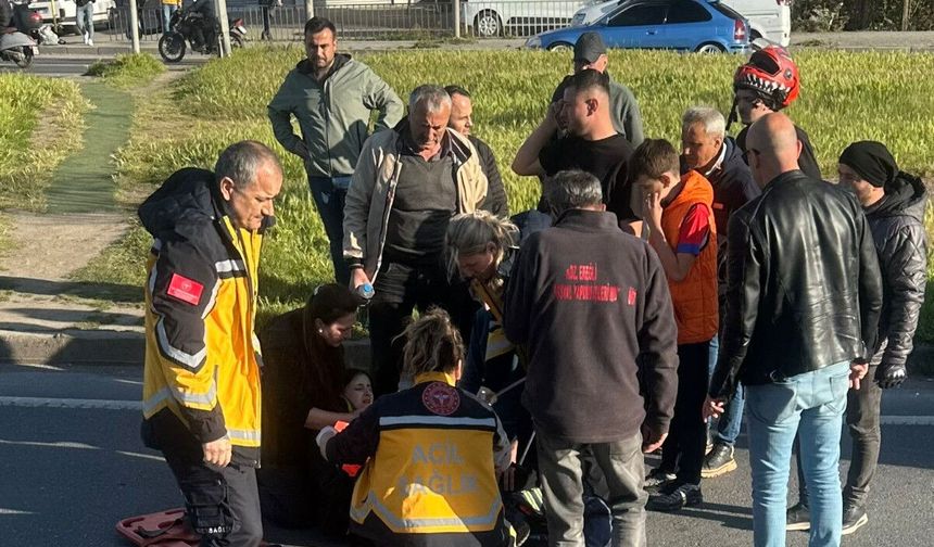 Kavşakta kaza… Yayaya çarptı…