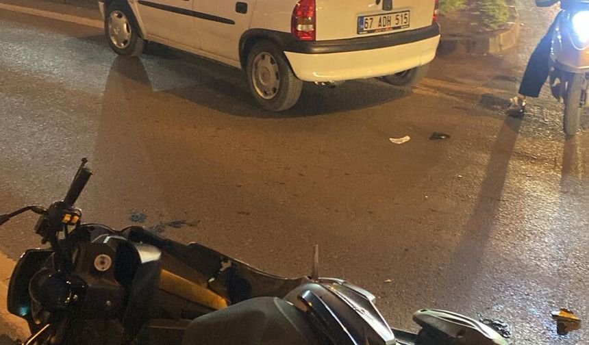 Kazada motosiklet sürücüsü yaralandı...