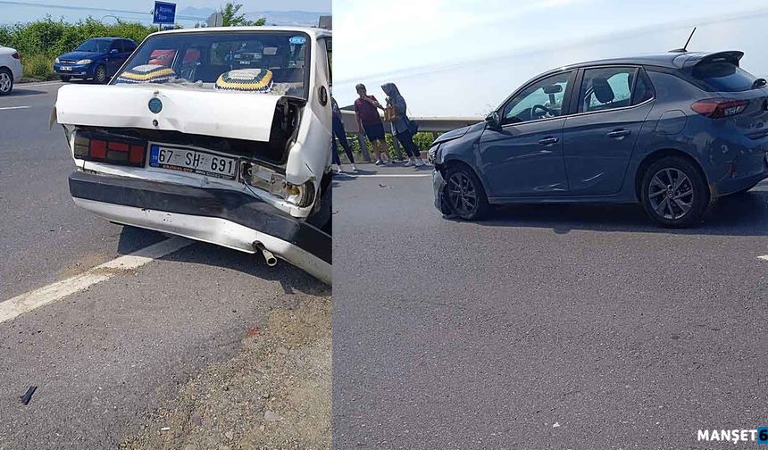 Tehlikeli kavşak kazaya neden oldu: 2 yaralı