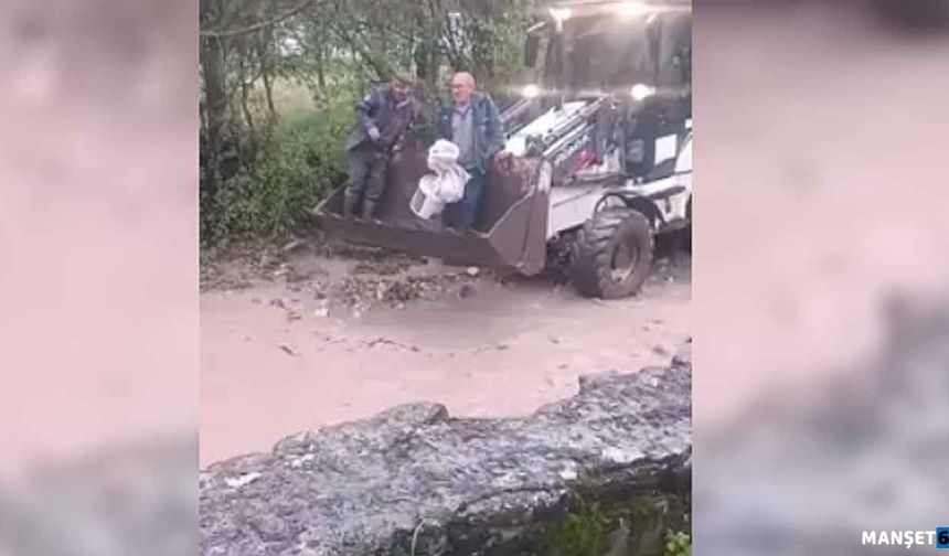 Sağanak etkili oldu; mahsur kalan 3 kişi kurtarıldı…