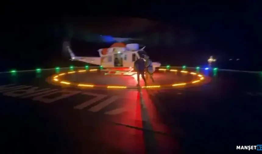 Yaralı helikopter ile kurtarıldı…