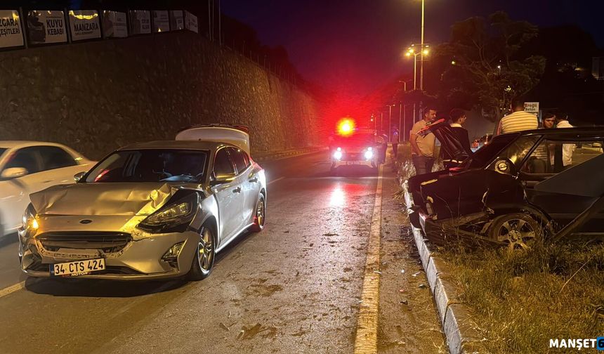 Çarptığı otomobili metrelerce sürükledi…