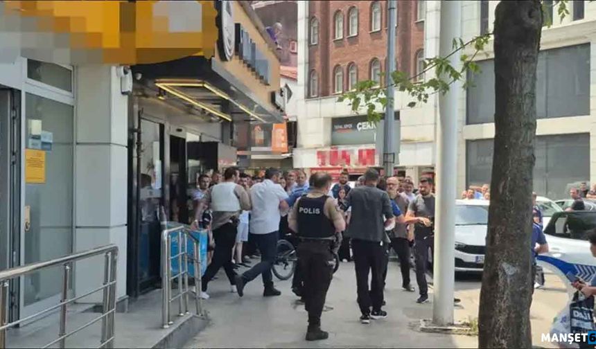 Banka şubesinde korkutan anlar... Silahla ateş açtı...