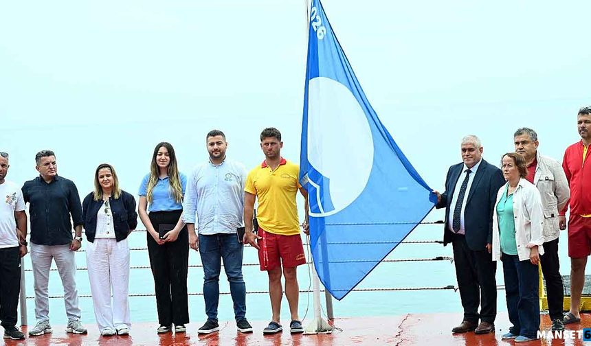 Plajlarda üst üste 4. kez mavi bayrak dalgalanıyor