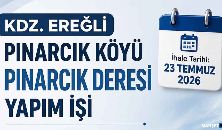 Pınarcık Deresi yapım işi ihale tarihi açıklandı…