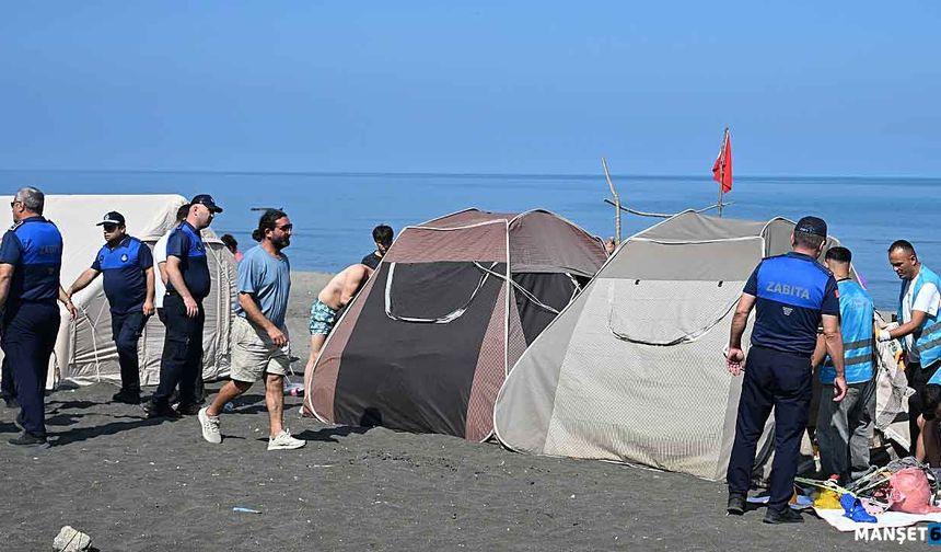 Merve altı plaj mevkinde temizlik…