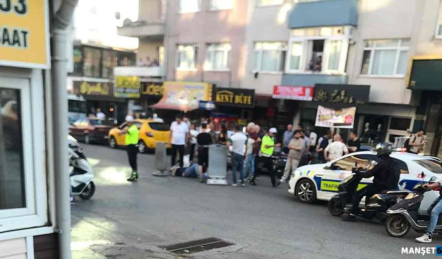 Otomobile çarpmamak için motosikleti devirdi…