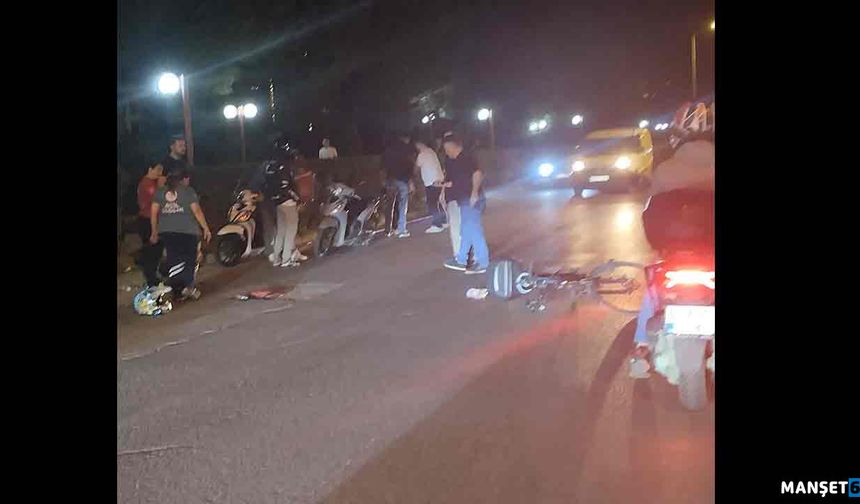 Motosiklet yayaya çarptı… Yaralılar var…
