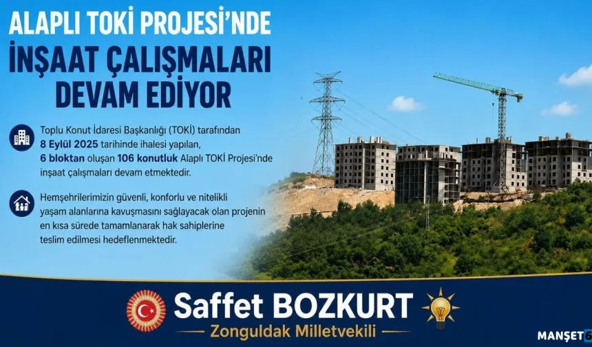 TOKİ Projesi’nde inşaat çalışmaları sürüyor