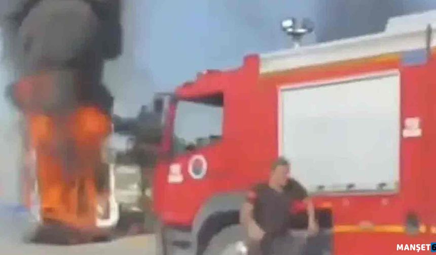 Alevlerin içinden hastasını kurtardı...
