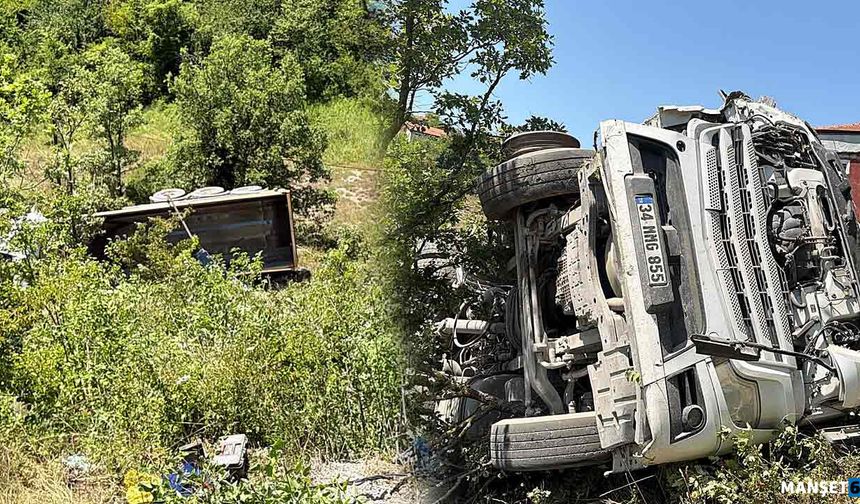 50 metreden şarampole yuvarlandı…