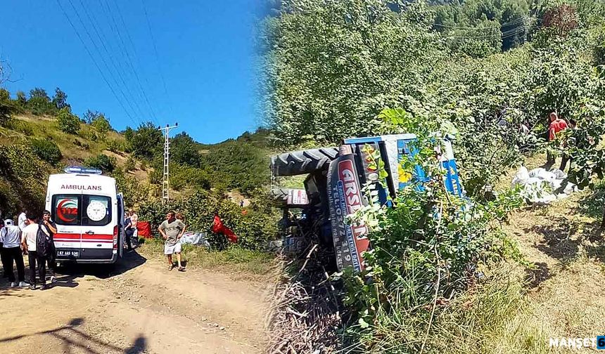 Patpat şarampole yuvarlandı… Yaralılar var…