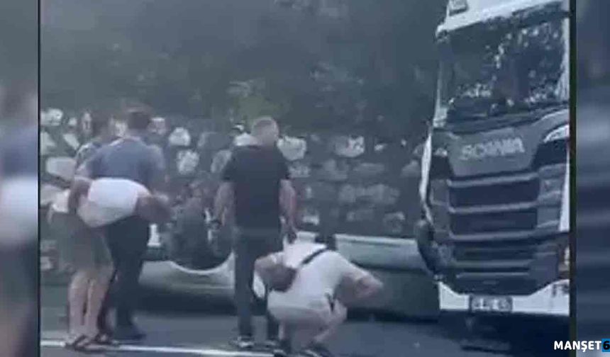 TIR otomobile çarptı… Sürücü öldü..