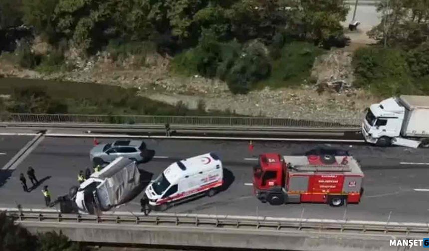 Otoyolda zincirleme kaza…1 yaralı var…