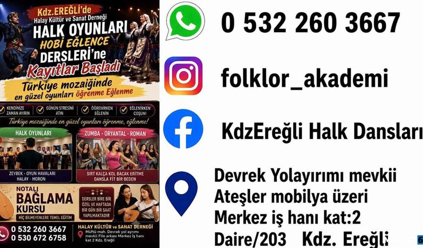 Halk oyunları, Hobi eğlence dersleri başlıyor…