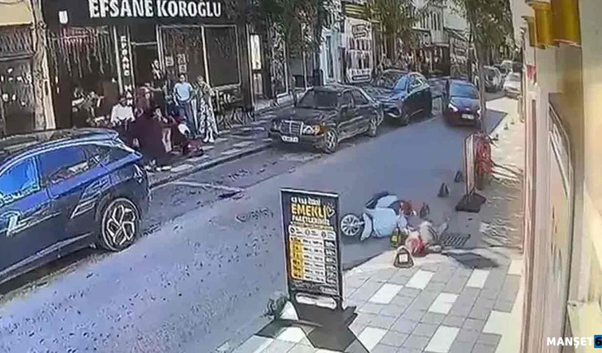 Beton dubaya çarptı…Sürücü yaralandı…Kaza kamerada