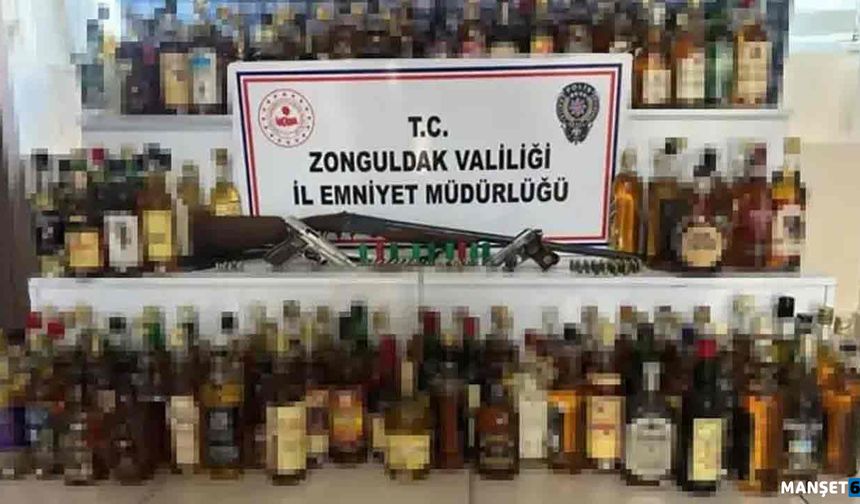 189 şişe bandrolsüz alkollü içkiye el konuldu…