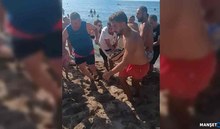 Denizde kalp krizi geçirip öldü