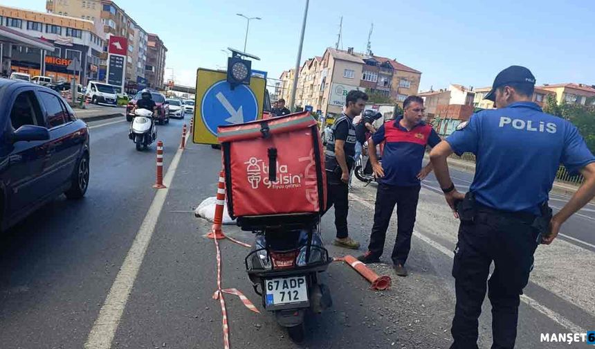 Mıcıra kaptırdı... Motoru yatırdı…