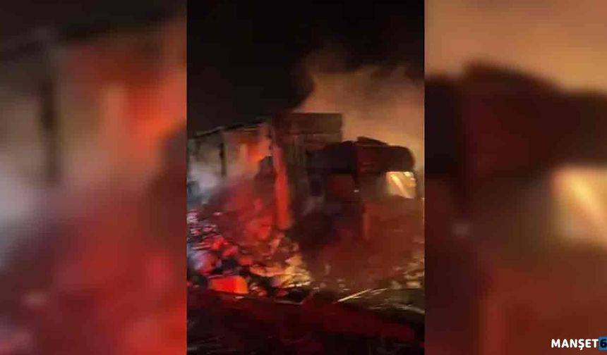 TIR yanarak kullanılamaz hale geldi…