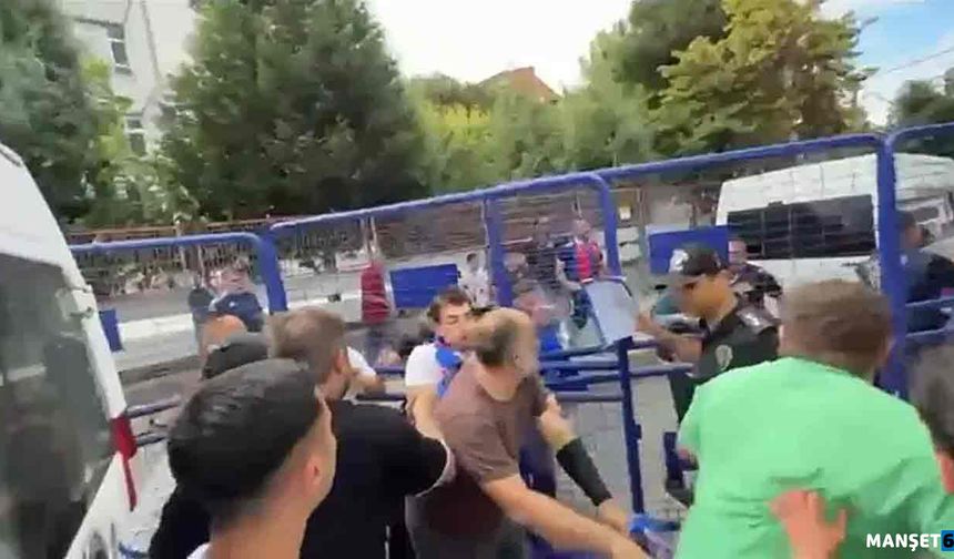 Taraftarlar arasında arbede yaşandı…