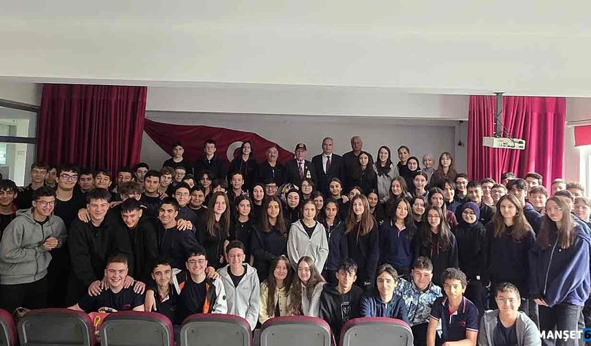 Kıbrıs gazisi Kemal Eritmen öğrencilerle bir araya geldi…