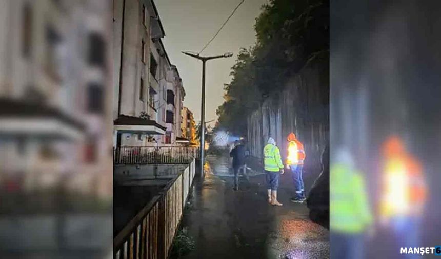 İstinat duvarı çöktü: 3 araç hasar gördü…