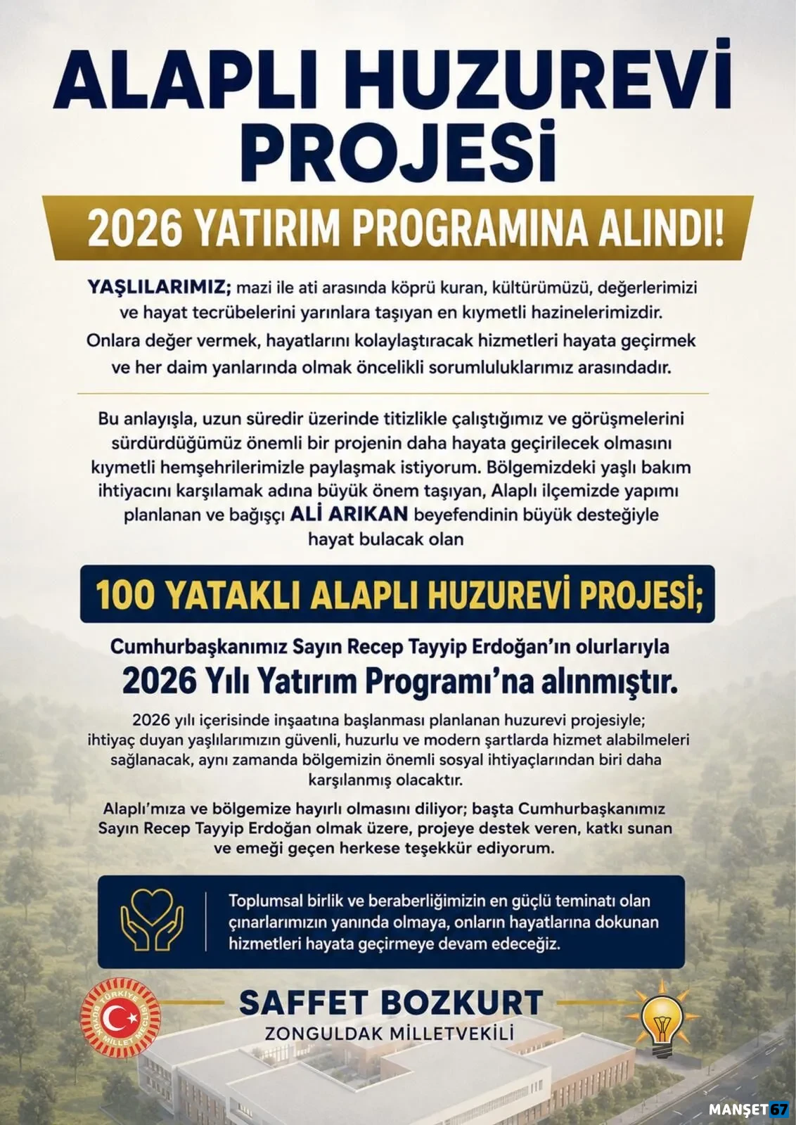 Saffet Bozkurt Huzur Evi Mujdesi
