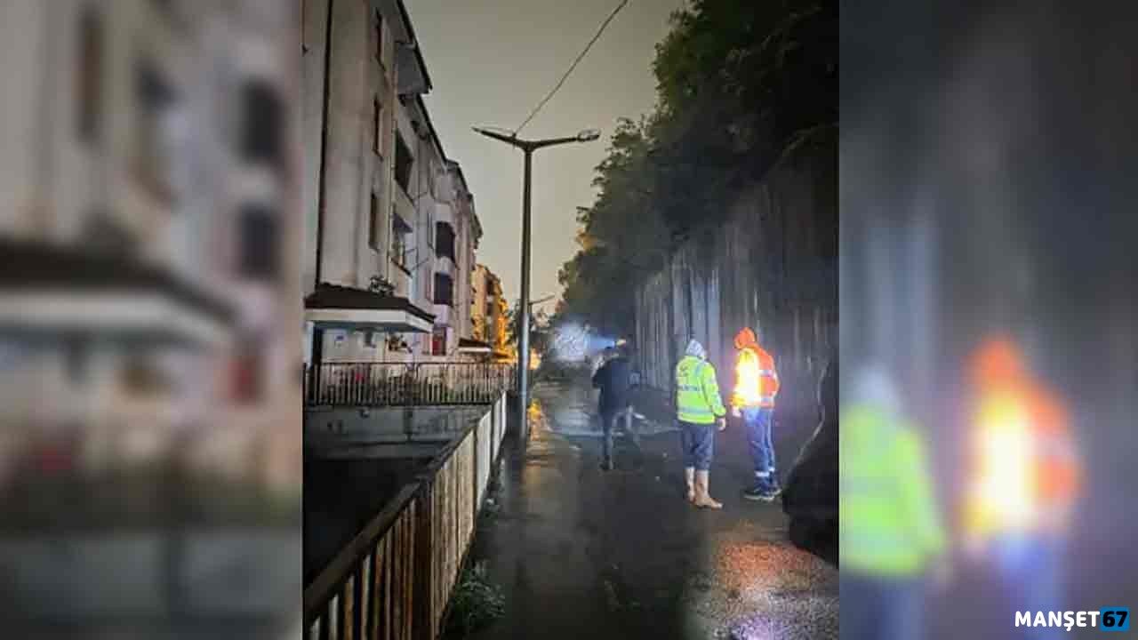 İstinat duvarı çöktü: 3 araç hasar gördü…
